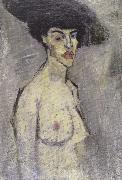 Amedeo Modigliani Nude with a Hat (mk39 china oil painting reproduction